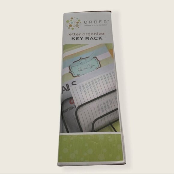 Order Home Wall Organizer Key Rack 5 Hooks and Mail Organizer Metal Black - Picture 6 of 9